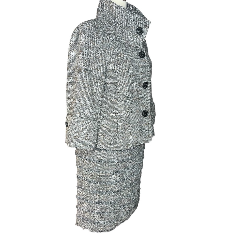 CLASSIQUES ENTIER ATELIER Women’s Woolblend Grey Tweed  Skirt Suit L/12 - Picture 2 of 15